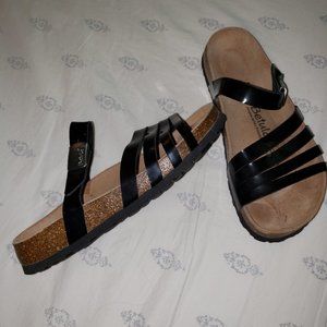Birkenstock Betula Black Patent Sandal (Size 40)